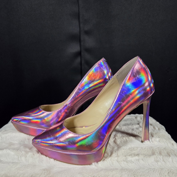 Jessica Simpson Jariah Iridescent Pink Platform Heels 12m - Picture 1 of 4